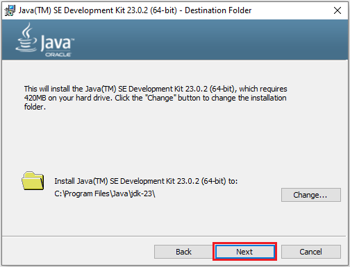 Install JDK 23 on Windows 10