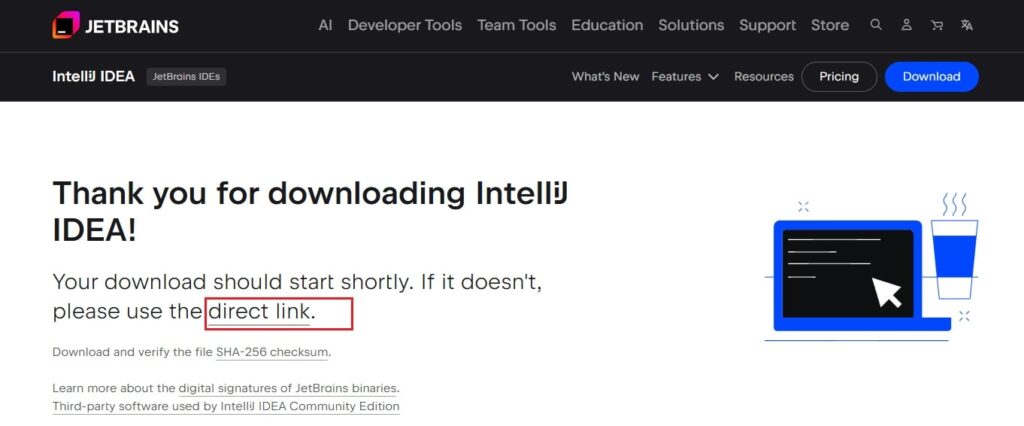 IntelliJ Idea downloading thank you