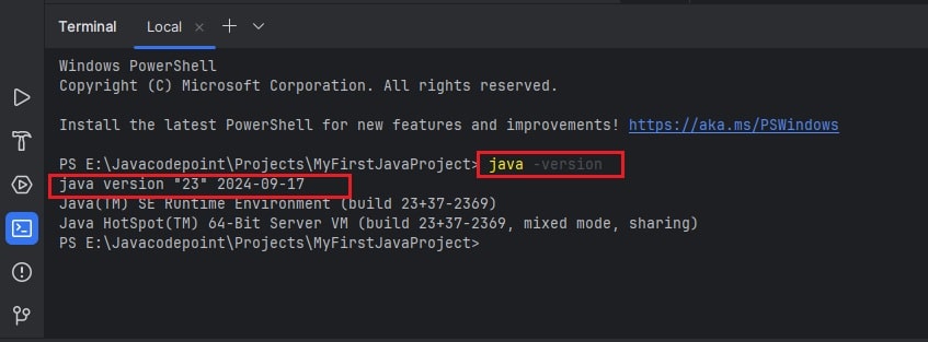 First Java Project in IntelliJ IDEA Community Edition: Hello World 6 Using the Terminal and Build Tools