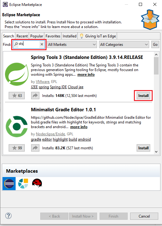 installer spring tools eclipse