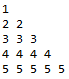 right triangle number pattern