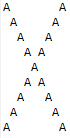 X Shape character pattern