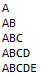 Right triangle character pattern