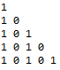 right triangle number pattern