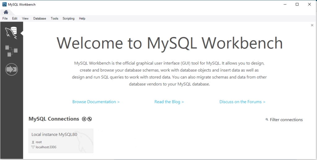 MySQL Workbench 8.0.27