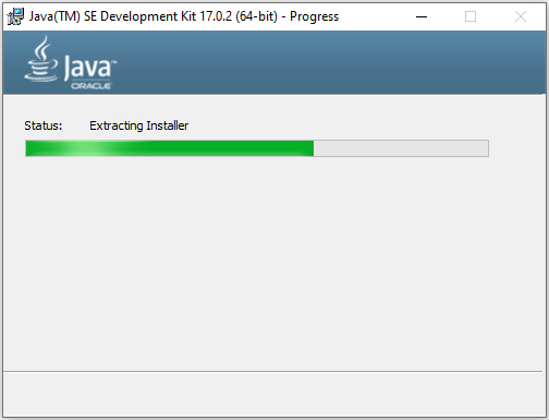 JDK 17 start installation process on Windows 10