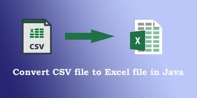Convert csv to excel file in java