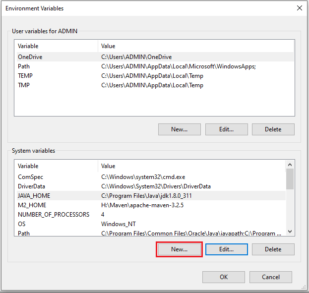 set JAVA_HOME environment variable on Windows