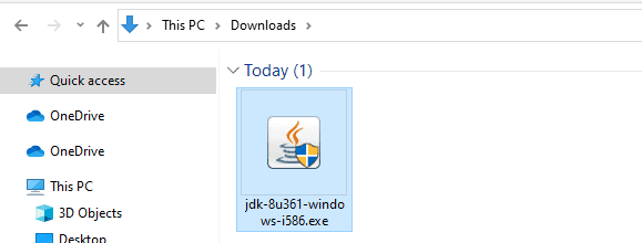Java 8 32-bit download for Windows 10