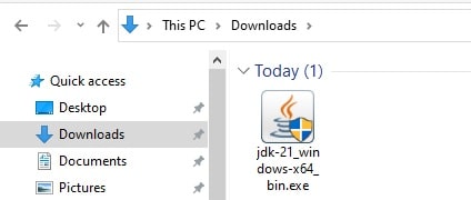 Download JDK 21