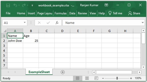 How to Create a new Workbook POI Example