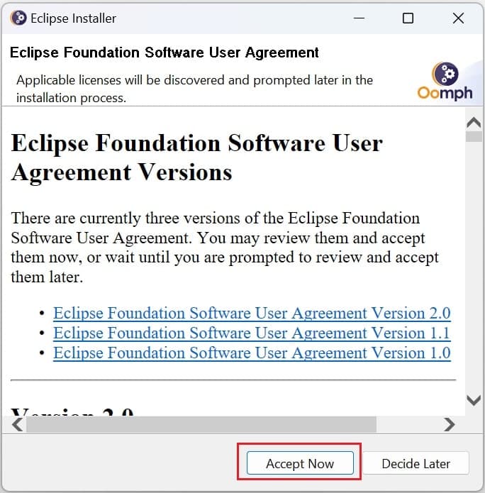 Eclipse IDE for Java Developers Download and Install on Windows 11