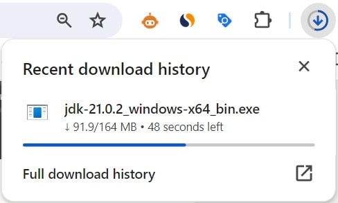 Download JDK 21 for Windows 11 64-bit