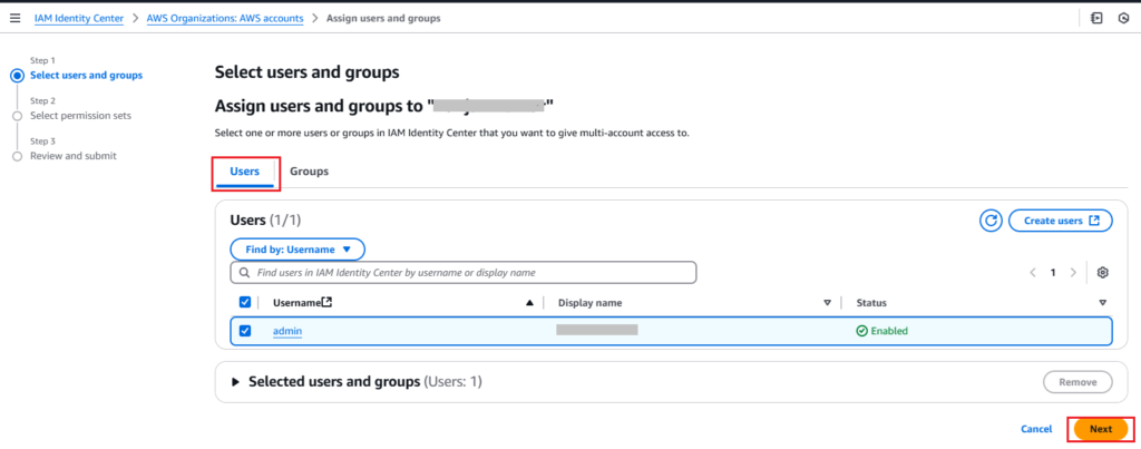 Creating an AWS Administrative User: Step-by-Step 14 aws iam identity center aws account step 1 min