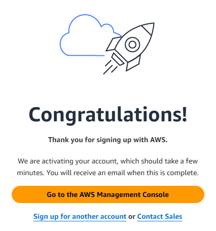 Create a Free AWS Account: Step-by-Step Guide 10 sign up complete min