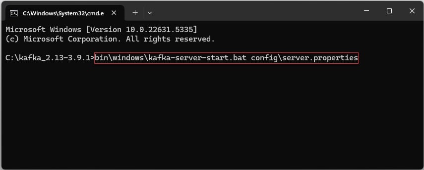 Apache Kafka Installation on Windows with Zookeeper — Create Topics & Run CLI Commands 7 Start Kafka Server