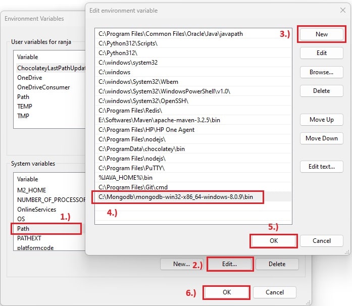 Add MongoDB to System PATH Add MongoDB to System PATH