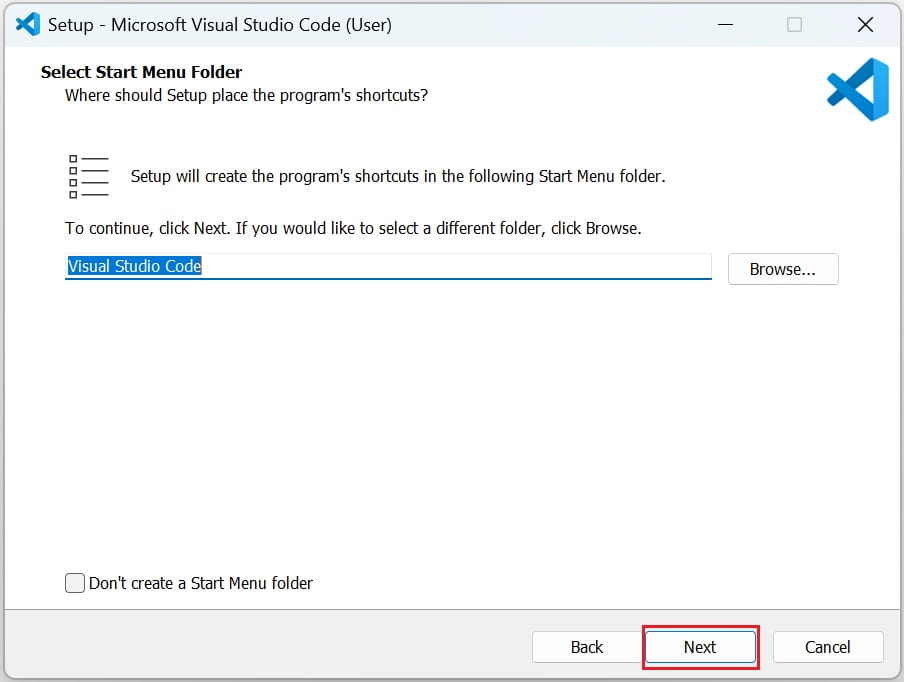 visual studio code installation on windows step-3