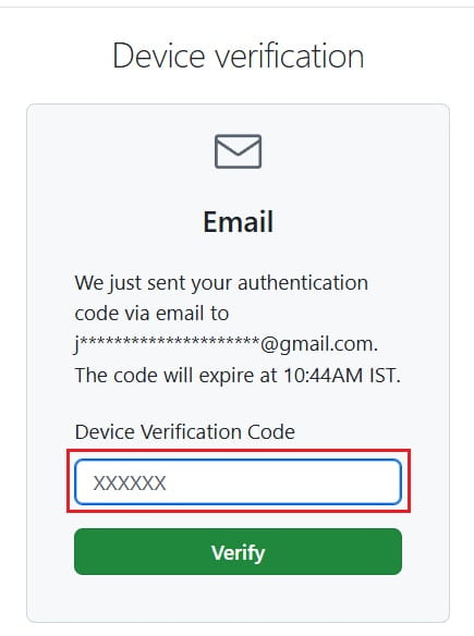 device verification to sign in to github account