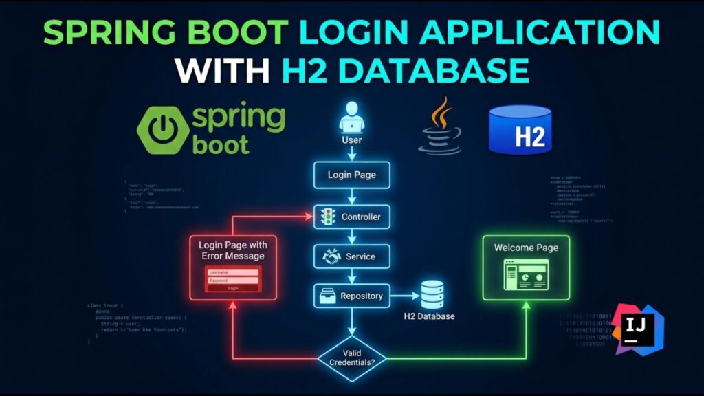 spring-boot-login-application with h2 database
