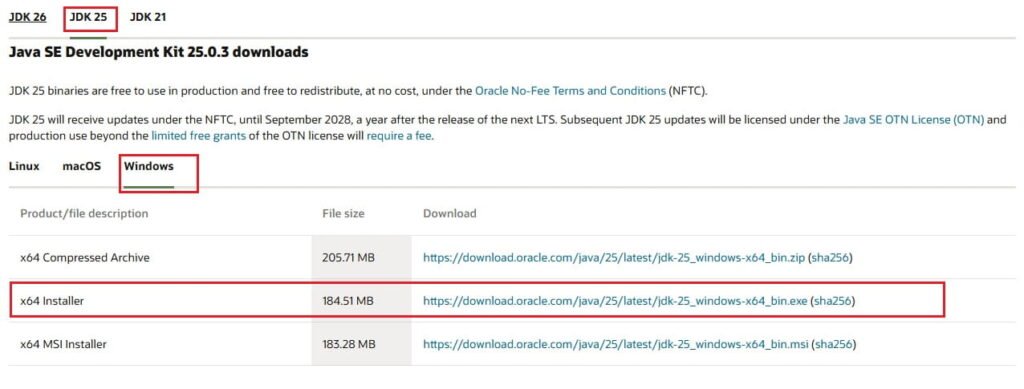 Download JDK 25 and Install on Windows 10 - Javacodepoint